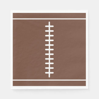 Boys Football Brown Sports Birthday Napkin