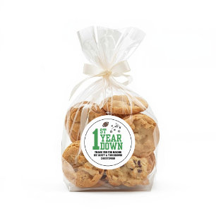 Boys Football First Year Down 1st Birthday Party Classic Round Sticker