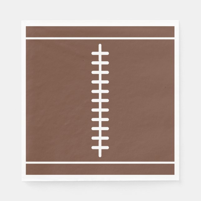Boys Football First Year Down 1st Birthday Party Napkin (Front)