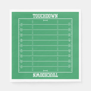 Boys Football Green Sports Birthday Napkin