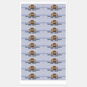 Boys Football Navy Waterproof Labels Badge