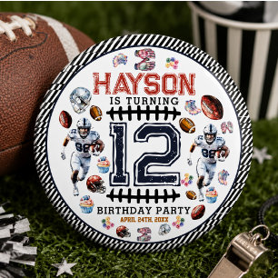 Boys Football Sports Birthday Party 6 Cm Round Badge
