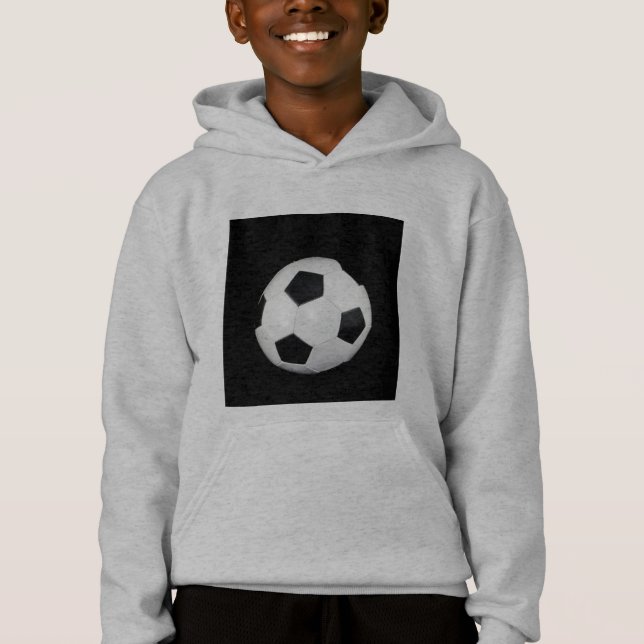 Boys Football Trendy Modern Cool Black soccer (Front)