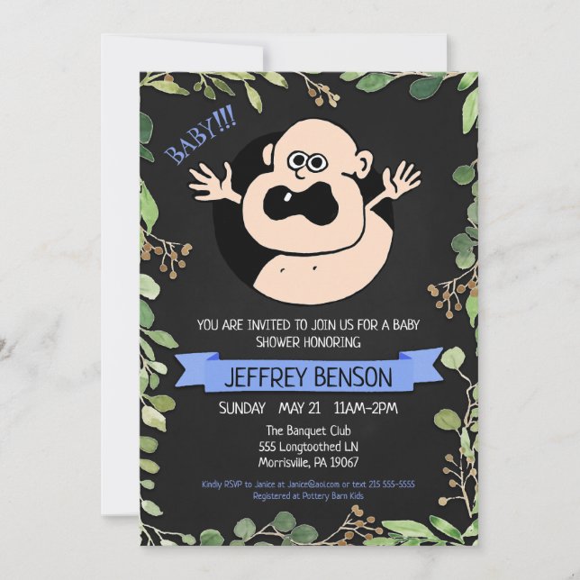 Boys Fun Baby Shower Invitation (Front)