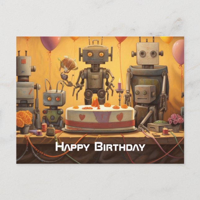 Boy's Fun Birthday Party Postcard #13 (Front)