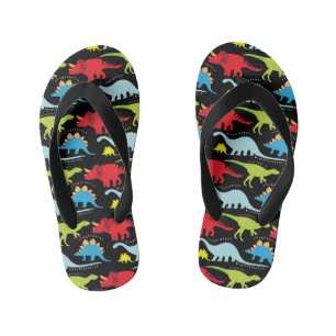 Boys fun Dinosaur pattern flip flops