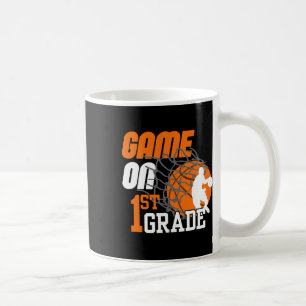 Boys Game On 1st Grade Sketll Ck To School Teacher Coffee Mug