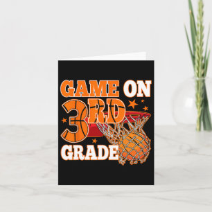 Boys Game On 3rd Grade Bysketbyll Byck To School T Card