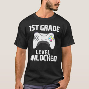 Boys Gamer 1st Grade Level Unlocked First Day Of S T-Shirt