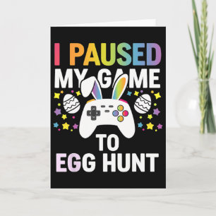 Boys Gamer Egg Hunt Easter Day Video Games Bunny G Card