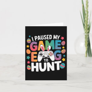 Boys Gamer Egg Hunt Easter Day Video Games Bunny G Card