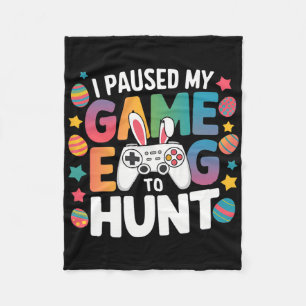 Boys Gamer Egg Hunt Easter Day Video Games Bunny G Fleece Blanket