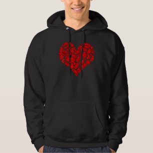 Boys Gamer Game Heart Valentines Day Men Kids Hoodie