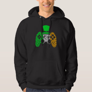 Boys Gamer Game Lucky Shamrock St Patricks Day Iri Hoodie