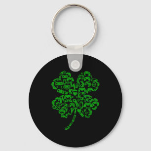 Boys Gamer Game Shamrock St Patricks Day Irish Men Key Ring