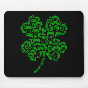 Boys Gamer Game Shamrock St Patricks Day Irish Men Mouse Mat