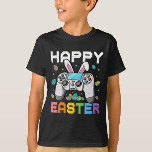 Boys Gamer Happy Easter Day Video Games Bunny Gami T-Shirt