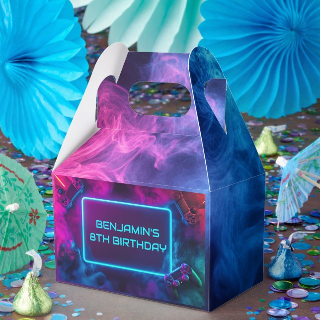 Boys Gaming Birthday Party Favor Box | Cool Gamer (Party)