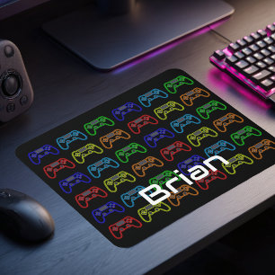 Boys Gaming Controller Pattern Personalised Mouse  Mat
