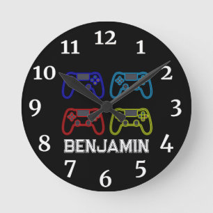 Boys Gaming Controller Personalised Clock