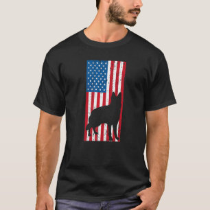 Boys German Shepherd Kids GSP Dog Patriotic Americ T-Shirt