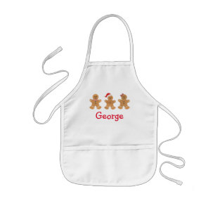 Boys Gingerbread Trio Apron, Child Apron