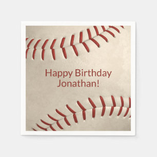 boys girls baseball softball party napkin