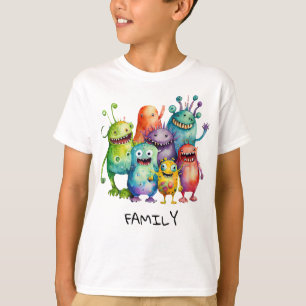 Boys & Girls family funny colourful kids monsters T-Shirt
