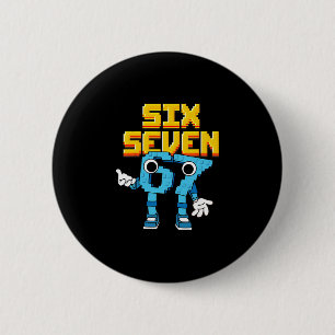 Boys Girls Kids Italian Brainrot Meme 67 Six Seven 6 Cm Round Badge