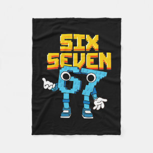 Boys Girls Kids Italian Brainrot Meme 67 Six Seven Fleece Blanket