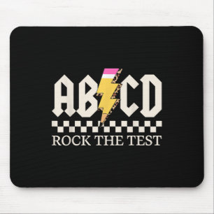 Boys Girls Kids Teachers Rock Rock The Test Abcd T Mouse Mat