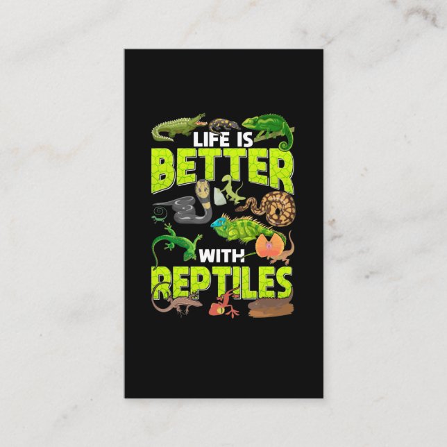 Boys Girls Reptiles Lizard Gecko Bearded Dragon Business Card (Front)