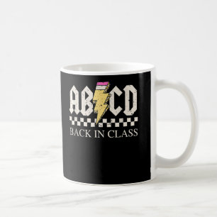 Boys Girls Rock Back to School ABCD Back in Class Coffee Mug