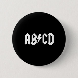 Boys Girls Teachers ABCD Rock Graphic back to Scho 6 Cm Round Badge