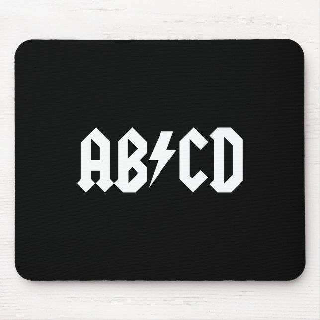 Boys Girls Teachers ABCD Rock Graphic back to Scho Mouse Mat (Front)