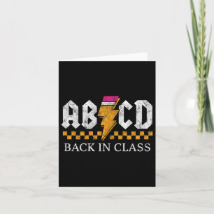 Boys Girls Teachers Rock Back To School Abcd Back  Card