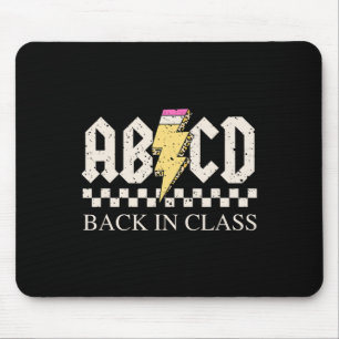 Boys Girls Teachers Rock Back to School ABCD Back Mouse Mat