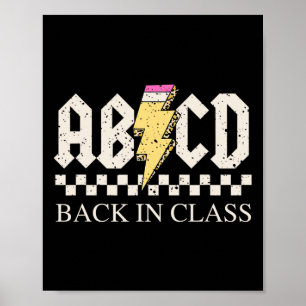 Boys Girls Teachers Rock Back to School ABCD Back  Poster