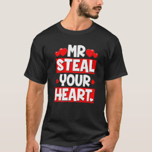 Boys Girls Valentine's Day Mr Steal Your Heart Men T-Shirt