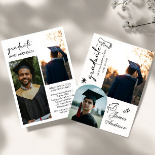 Boys Graduation Party 2026 Male High school  Invit Invitation