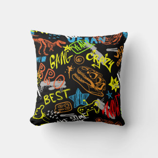 Boys' Graffiti: Hand Drawn Coolness Cushion