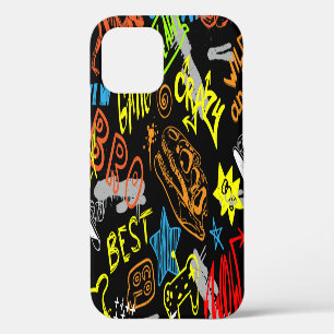 Boys' Graffiti: Hand Drawn Coolness iPhone 12 Case