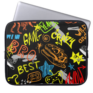 Boys' Graffiti: Hand Drawn Coolness Laptop Sleeve