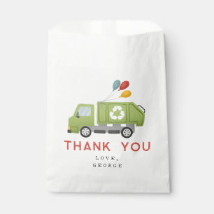 Boys Green Garbage Trash Truck Kids Birthday Favou Favour Bags