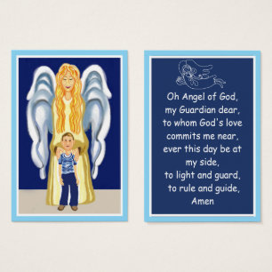 Boy's Guardian Angel prayer card