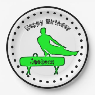 Boys Gymnastics Birthday Party Paper Plates