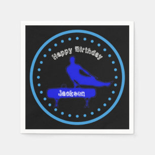 Boys Gymnastics Birthday Party Paper Plates Napkin