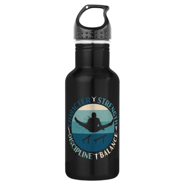 Boys Gymnastics Character Strength Discipline 532 Ml Water Bottle (Front)