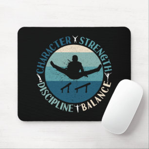 Boys Gymnastics Character Strength Discipline Mouse Mat