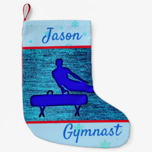 Boys Gymnastics Pommel Horse Custom Gymnast Christ Small Christmas Stocking